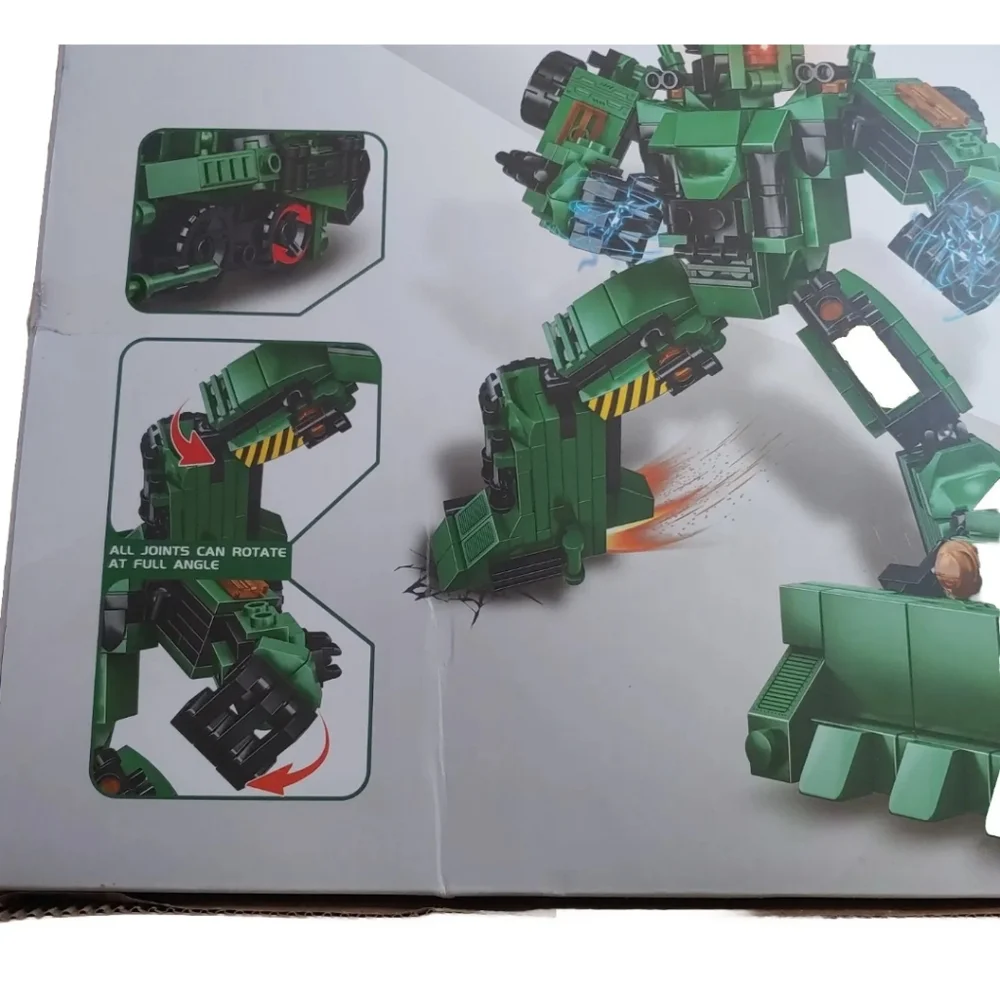 New Engineering Building Block Set Bull Dozer Tranforms Robot 452 Pcs Boy Gift